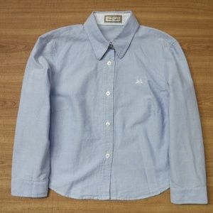 Thomas Burberry Blue Button UP Collared Shirt